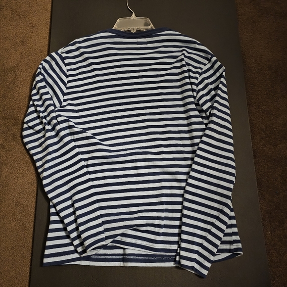 Human Made Blue Striped Long Sleeve Shirt Mens Medium - Picture 3 of 4